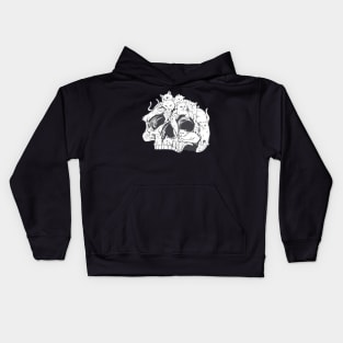 Skull Cats and Kittens Cute Fluffy Spooky Kids Hoodie